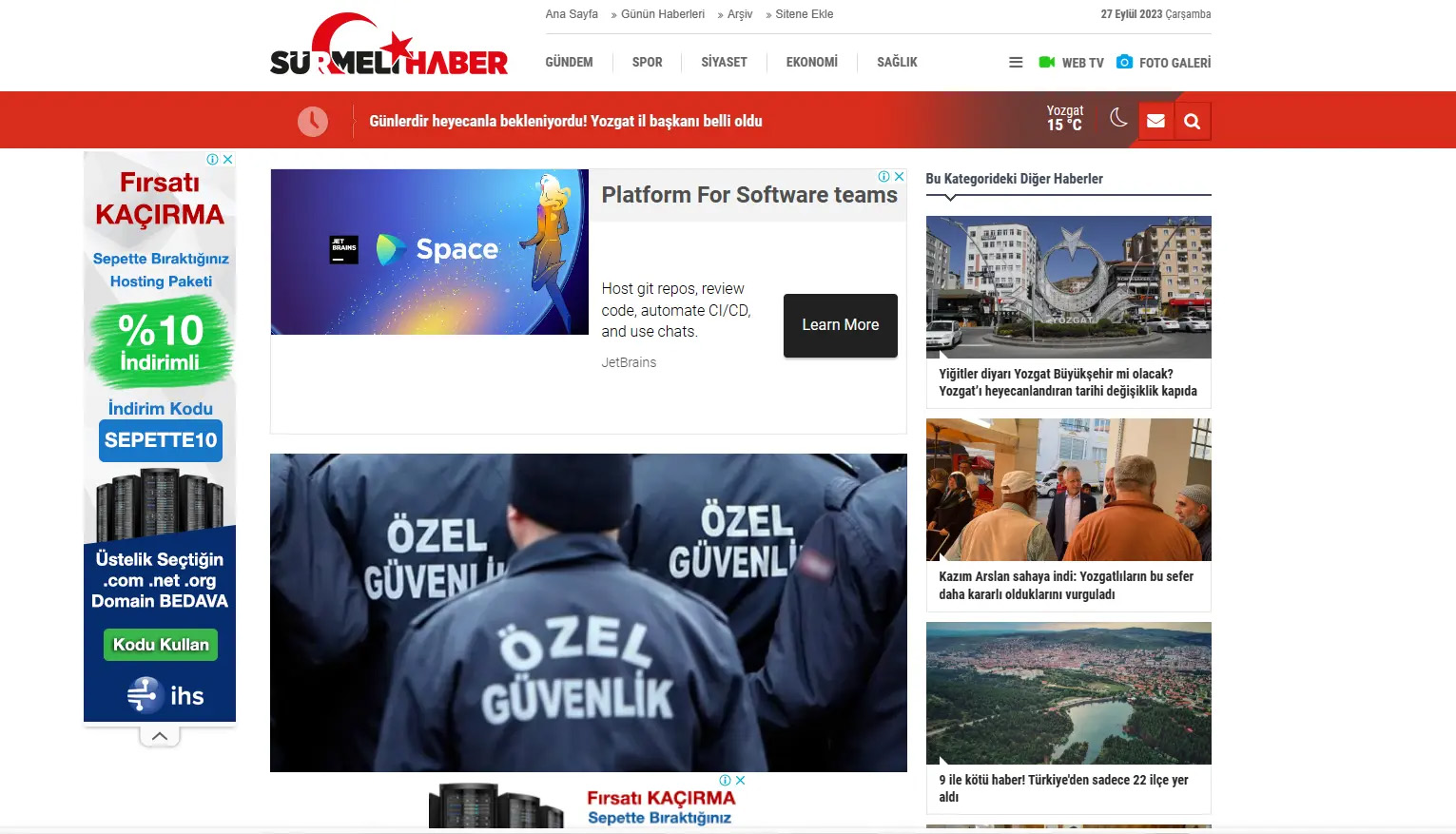 Yozgat'ta Özel Güvenlik Görevlisi Olmak İsteyenlere Müjde (Sürmeli Haber)