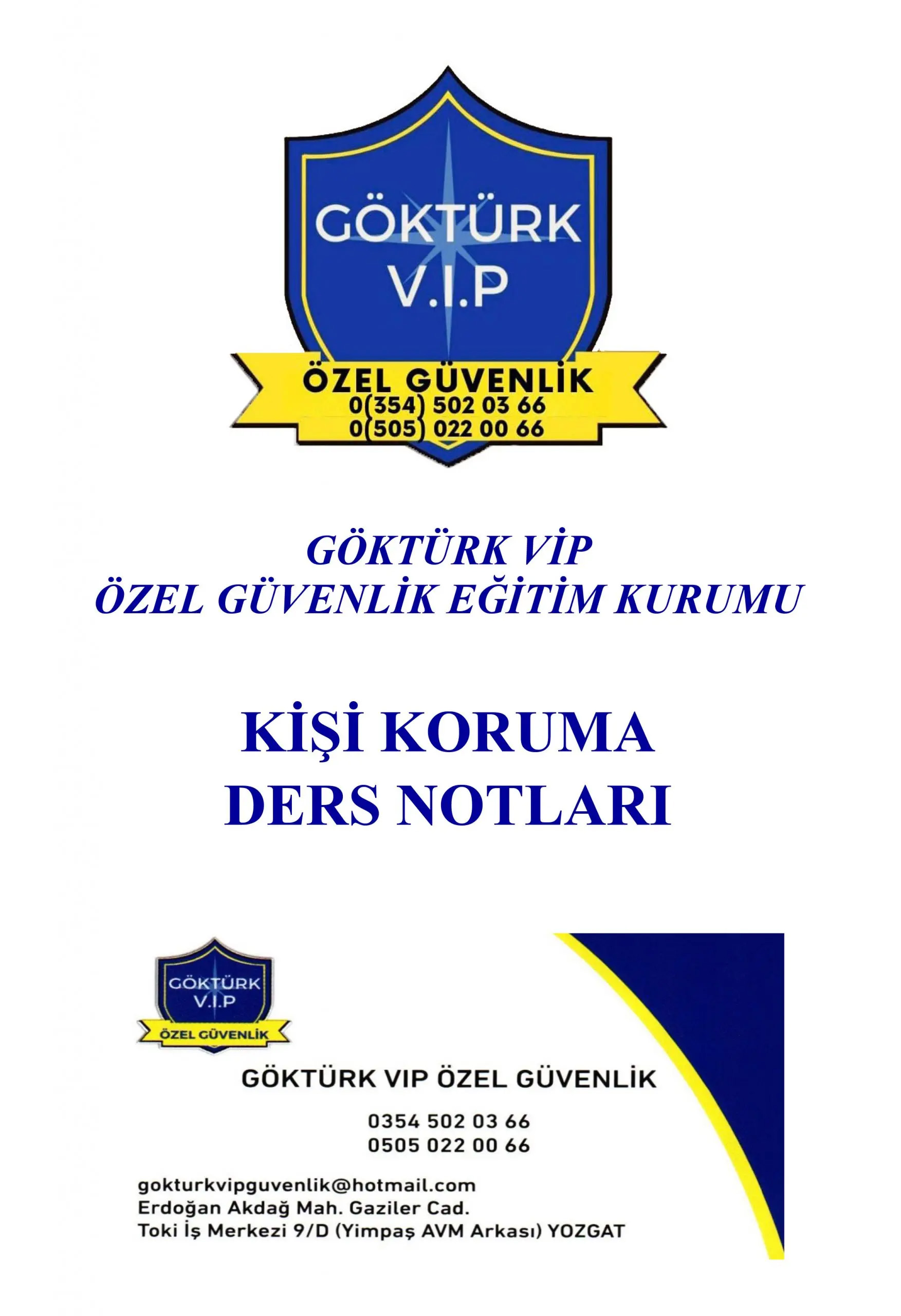 Ders Notu - Kişi Koruma
