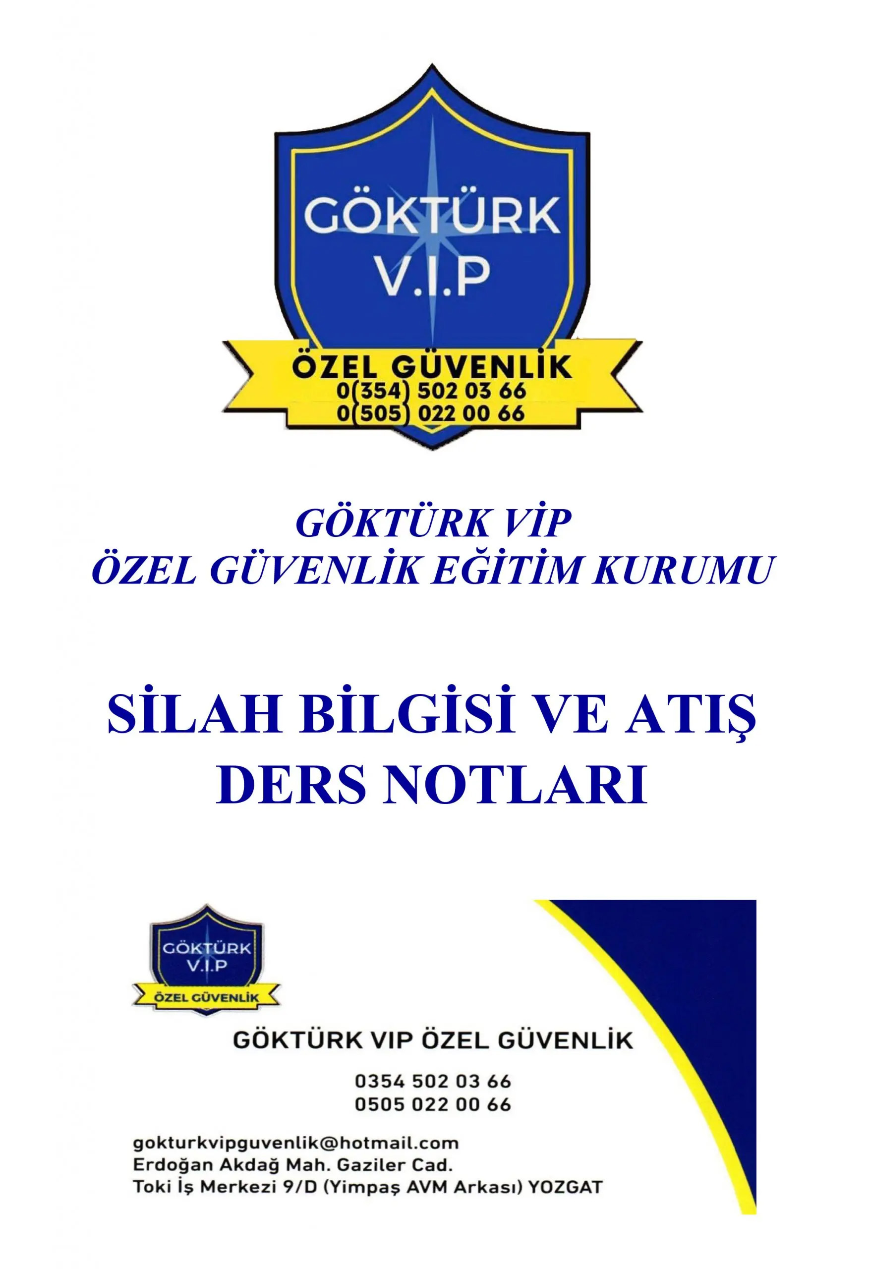 Ders Notu - Silah Bilgisi ve Atış